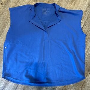 FIGS Rafaela Oversized Scrub Top Denim Women’s Size XXL Sleeveless Pockets